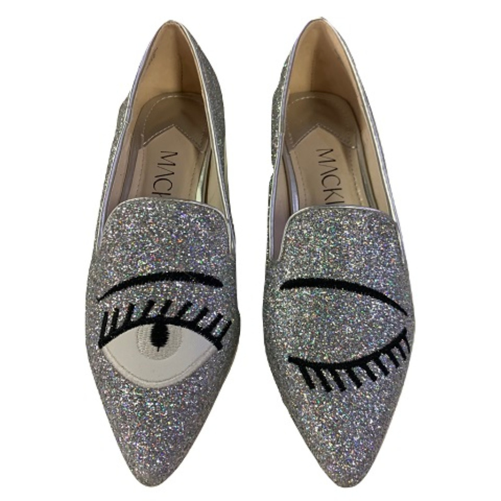 Mackin J Glitter "Kaylee" Loafers, Size 5.5 - Picture 2 of 5